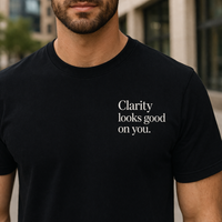 Load image into Gallery viewer, Clarity Looks Good On You — Double-Sided T-Shirt