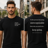 Load image into Gallery viewer, Clarity Looks Good On You — Double-Sided T-Shirt